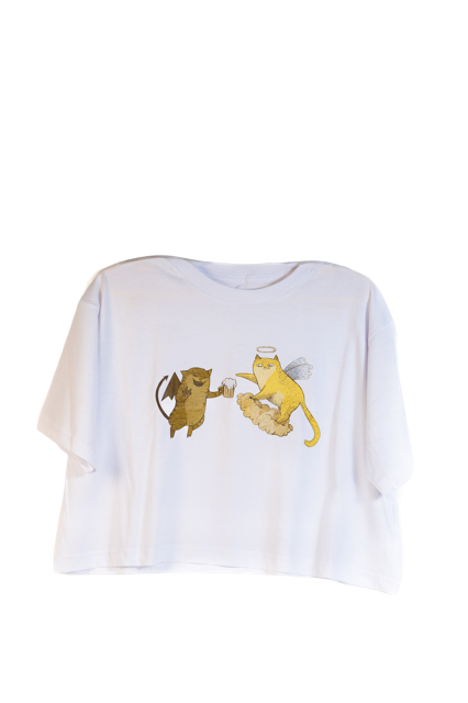POLO CROP MUJER - COLOR BLANCO